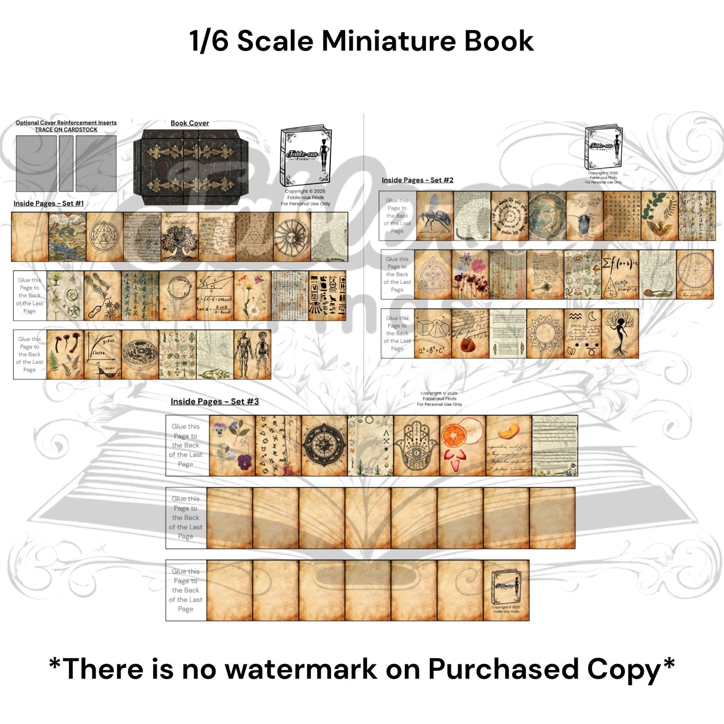 Printable Fairy Spellbook Miniature Book - Instant PDF Download