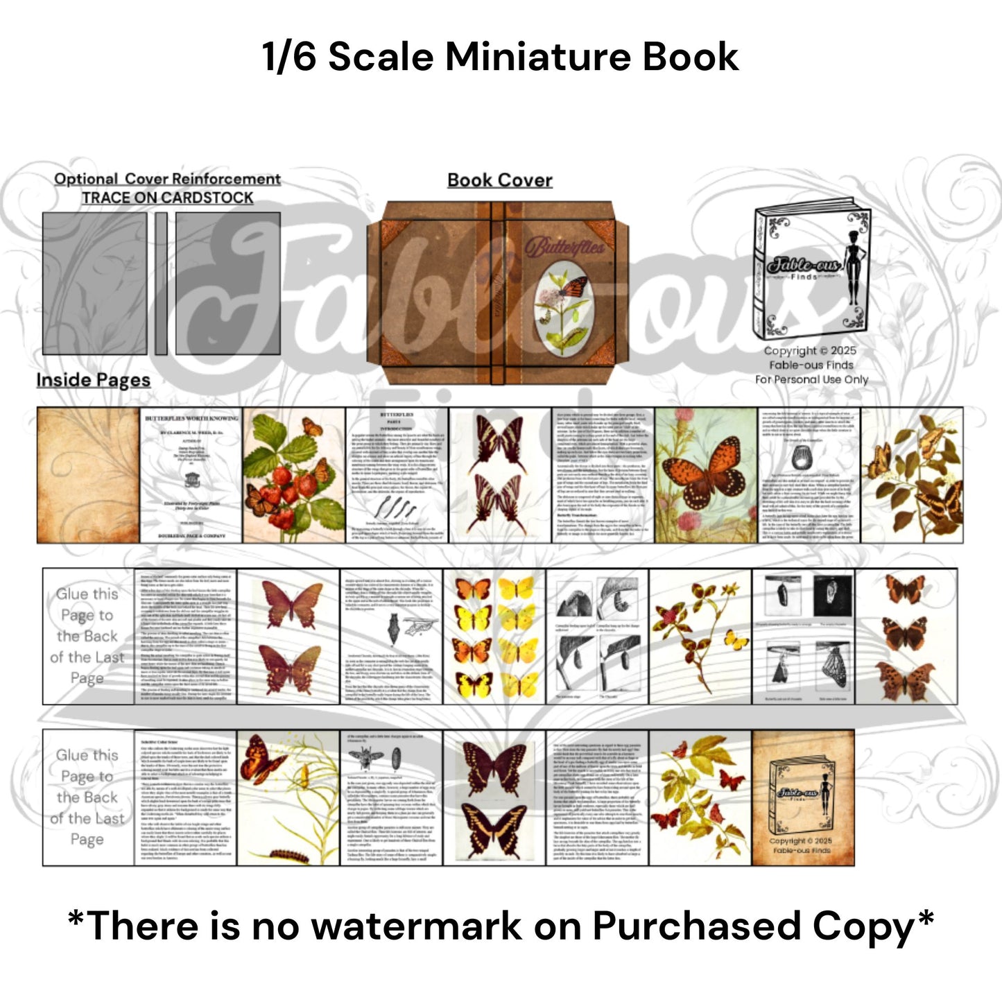 Printable Nature Reference Miniature Book Bundle of 3 - Instant PDF Download