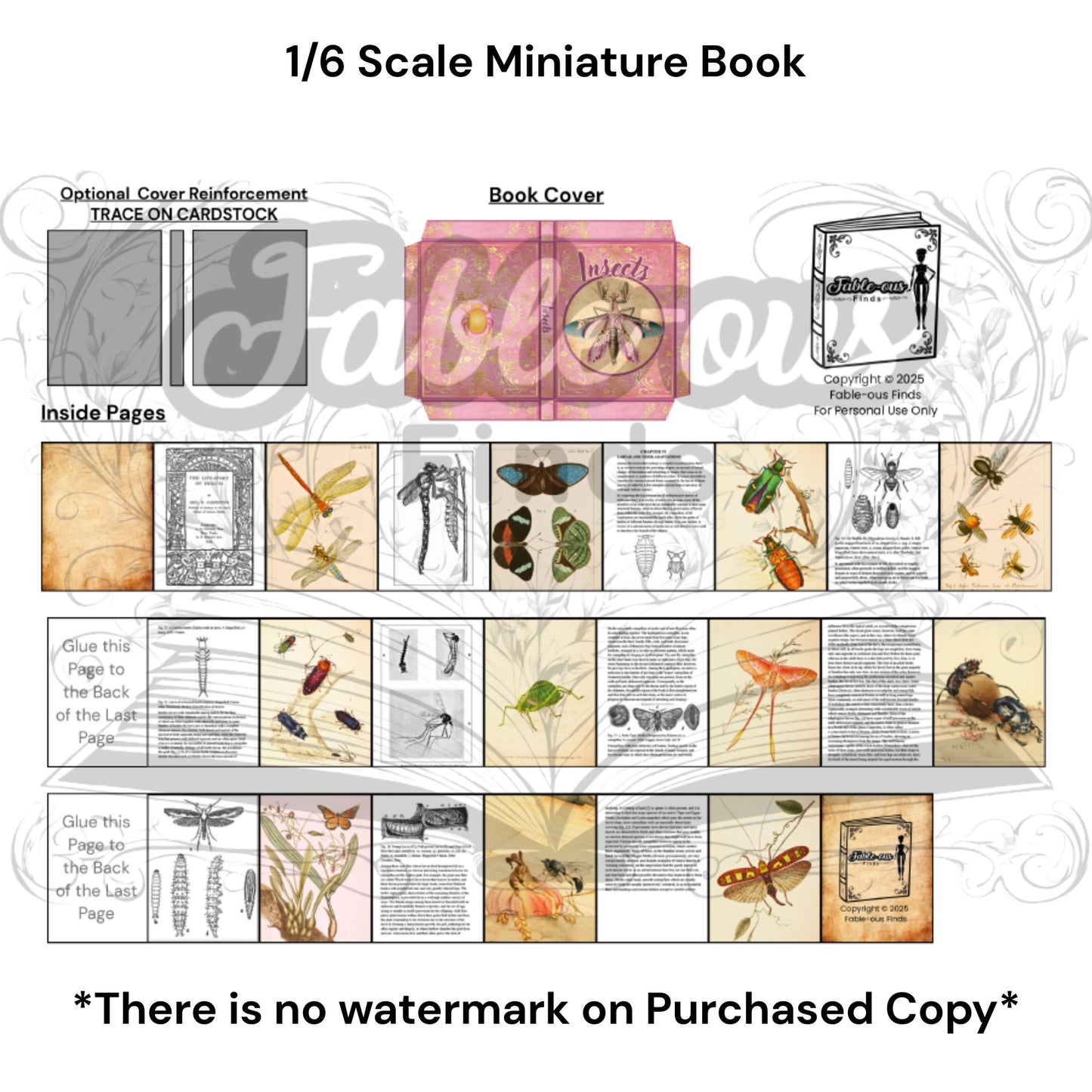 Printable Nature Reference Miniature Book Bundle of 3 - Instant PDF Download