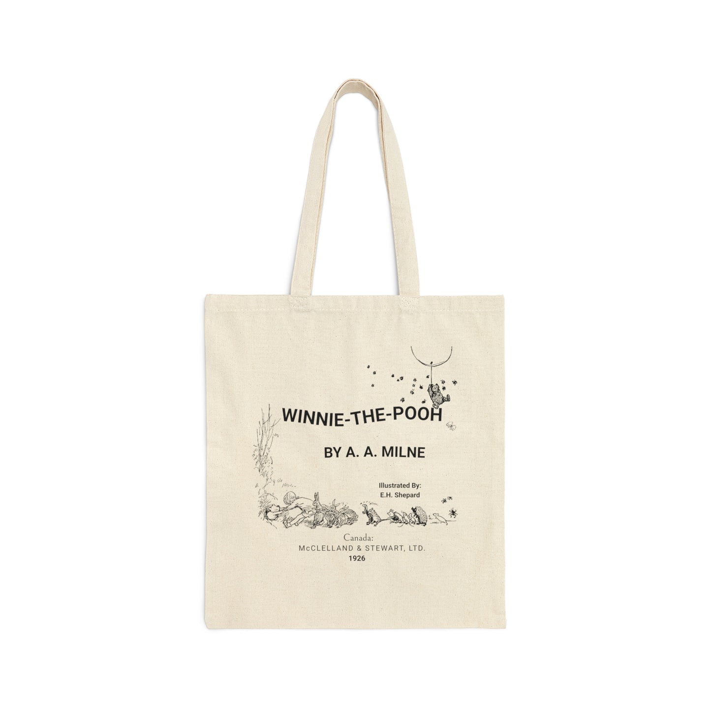 Classic Winnie the Pooh Book Cover Tote Bag