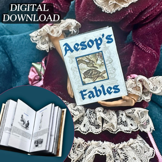 Printable Aesop's Fables Miniature Book - Instant PDF Download