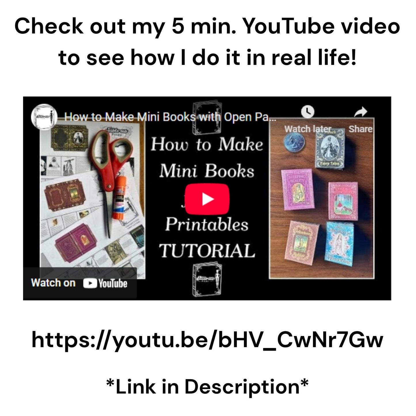 Printable Alice in Wonderland Miniature Book - Instant PDF Download