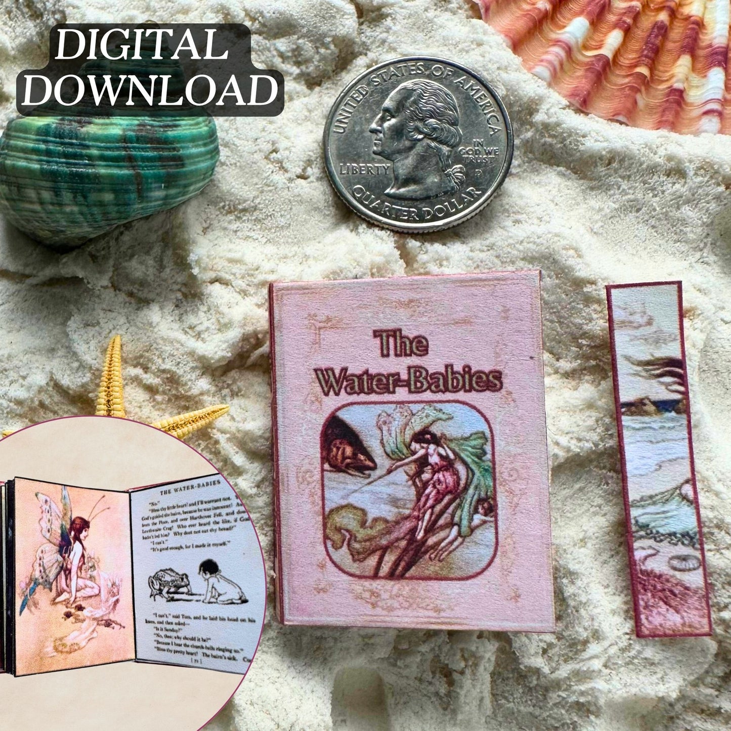 Printable The Water Babies Miniature Book - Instant PDF Download