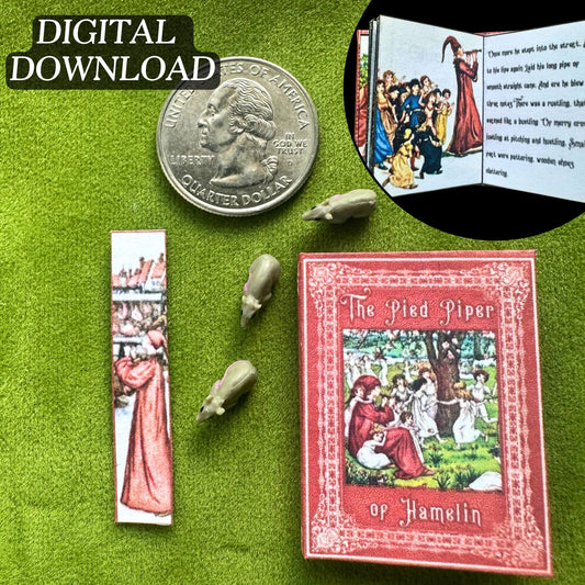 Printable The Pied Piper of Hamelin Miniature Book - Instant PDF Download