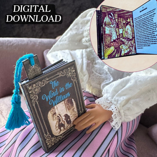 Printable The Wind in the Willows Miniature Book - Instant PDF Download