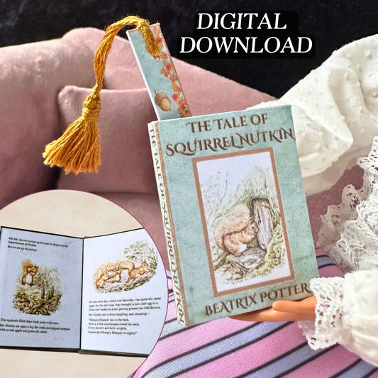 Printable The Tale of Squirrel Nutkin Miniature Book - Instant PDF Download