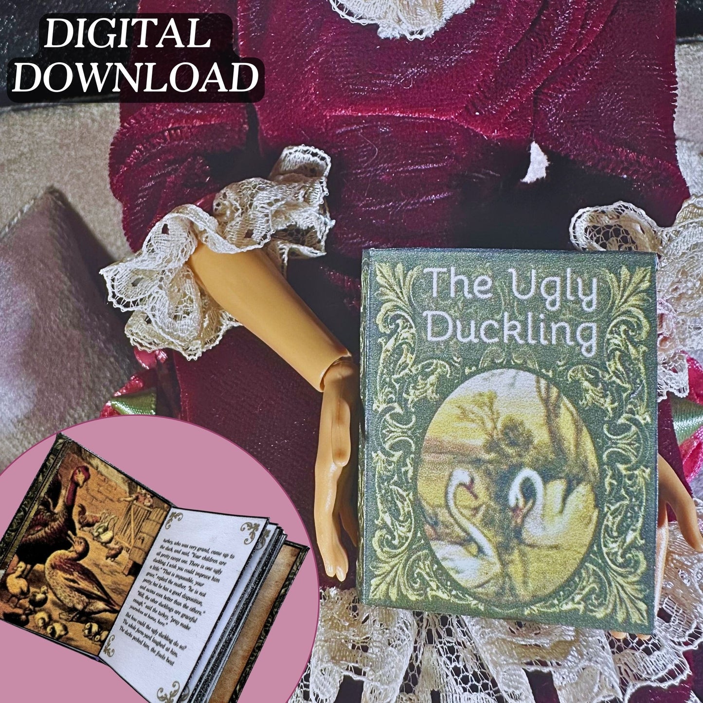 Printable The Ugly Duckling Miniature Book - Instant PDF Download
