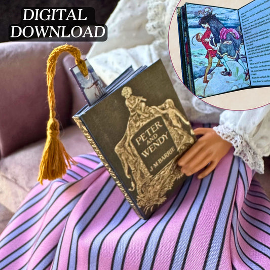 Printable Peter and Wendy Miniature Book - Peter Pan Instant PDF Download