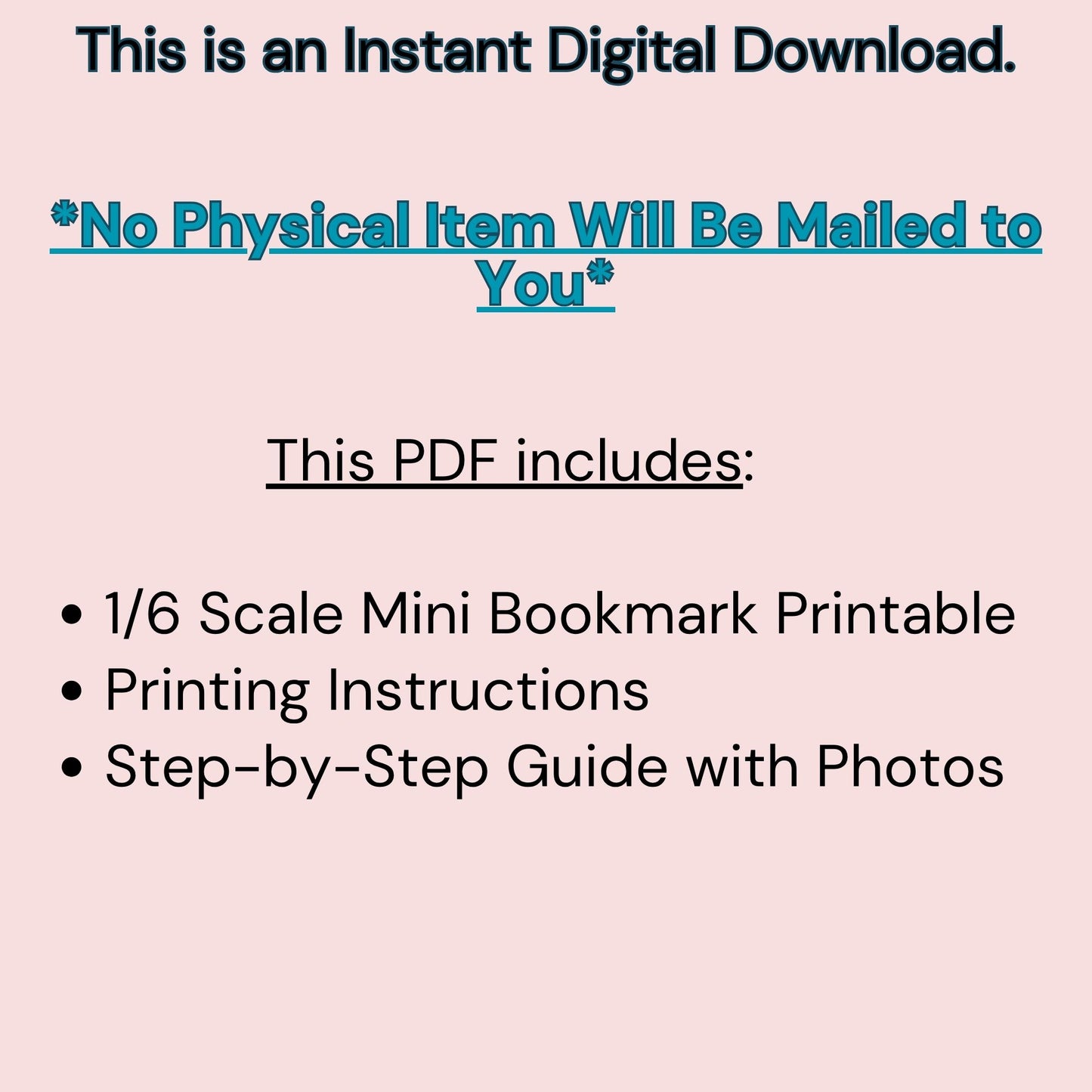 Printable Mini Bookmarks 16 pc. Set - Instant PDF Download