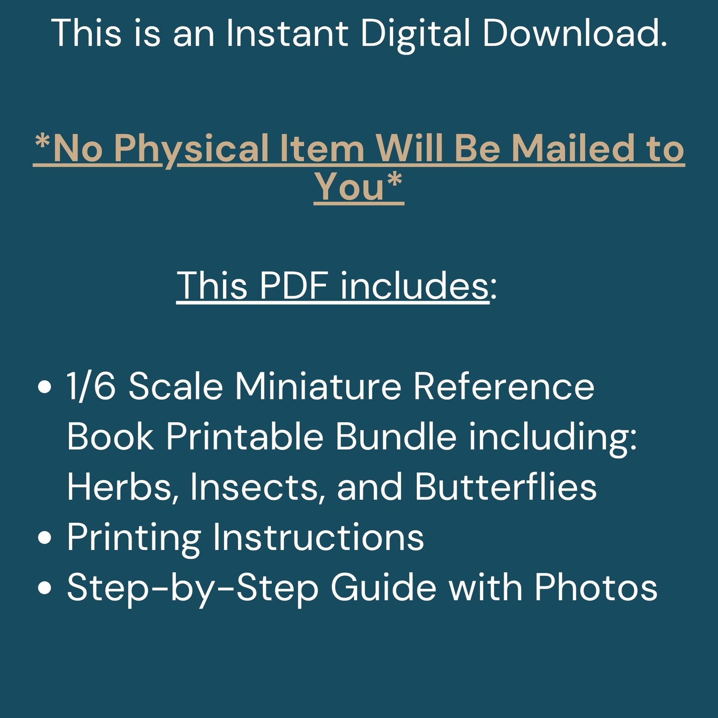 Printable Nature Reference Miniature Book Bundle of 3 - Instant PDF Download