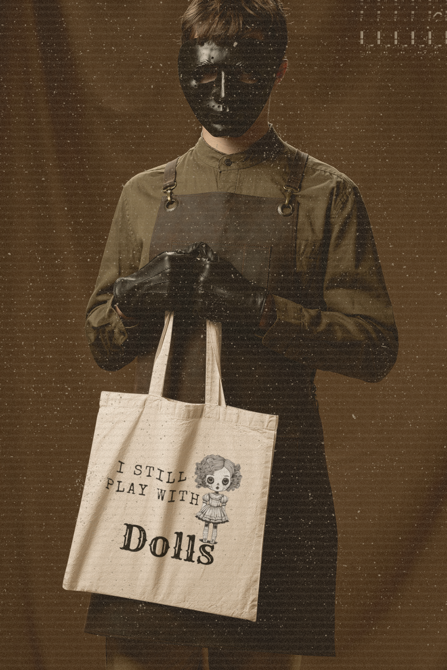 I Still Play With Dolls Creepy Vintage Porcelain Doll Cotton Canvas Tote Bag