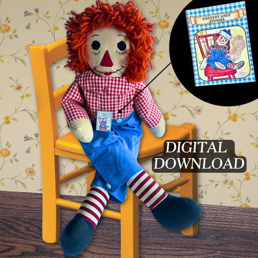 Printable Raggedy Andy Stories Miniature Book - Instant PDF Download