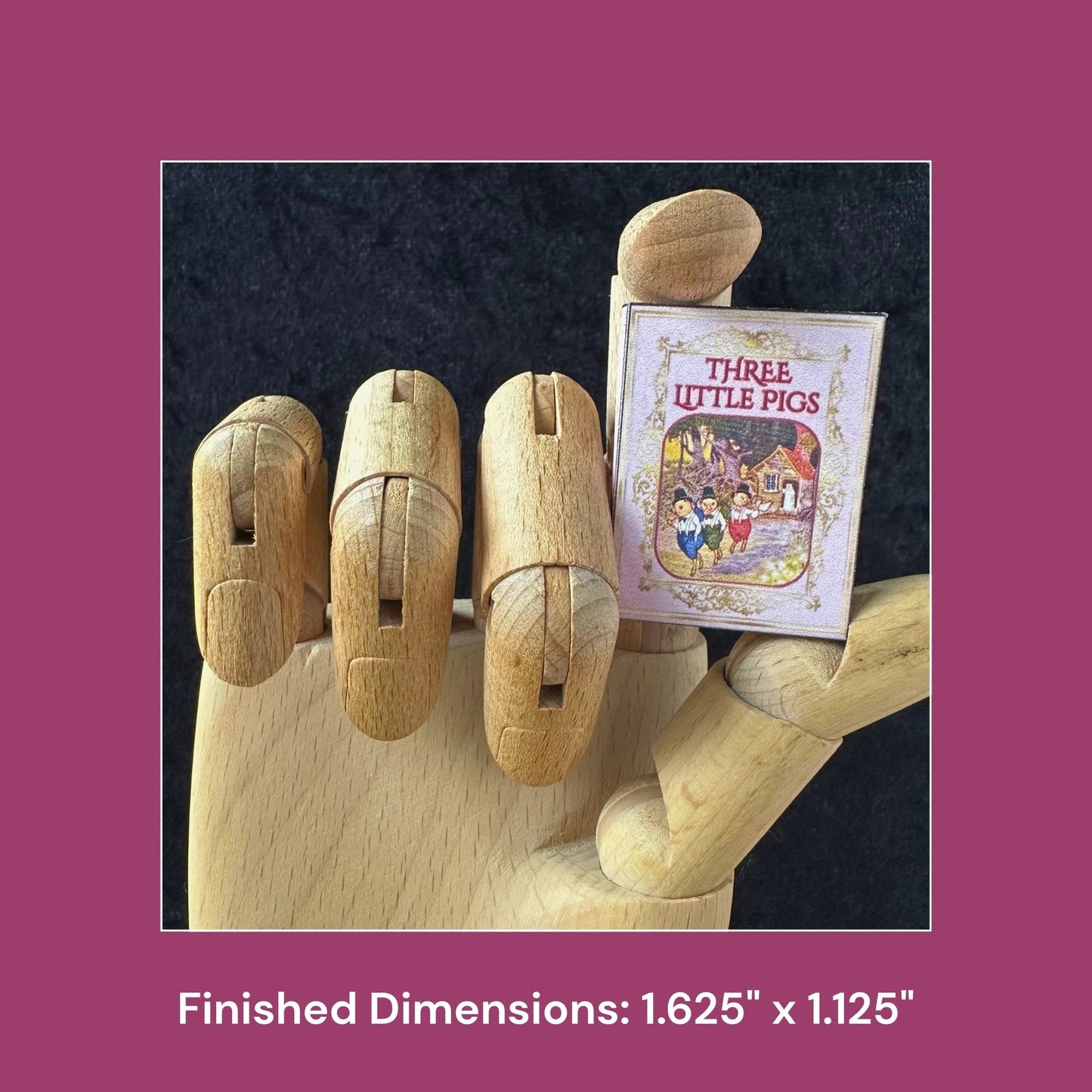 Printable Three Little Pigs Miniature Book - Instant PDF Download