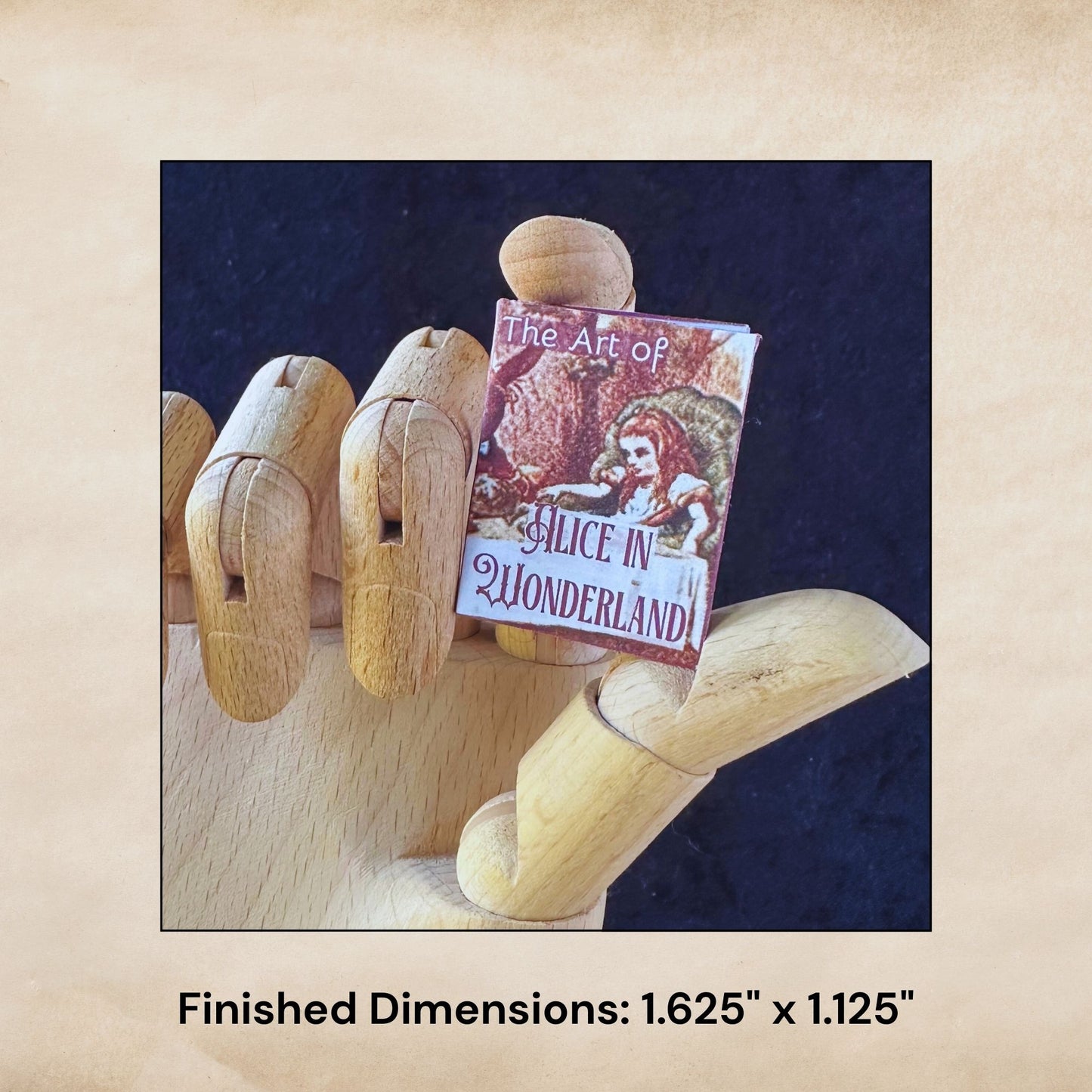 Printable Alice in Wonderland Miniature Book of Art - Instant PDF Download