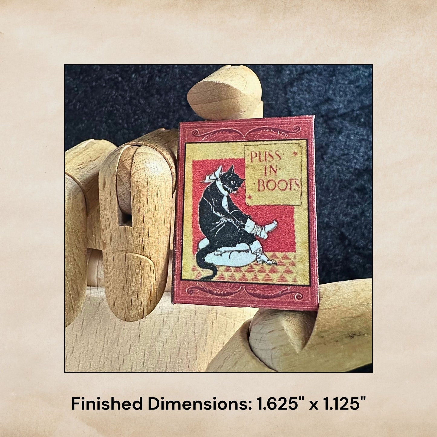 Printable Puss in Boots Miniature Book - Instant PDF Download