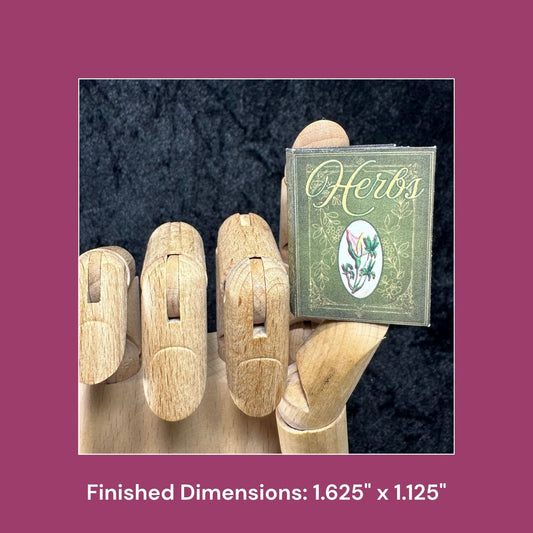 Printable Herbs Miniature Reference Book - Instant PDF Download