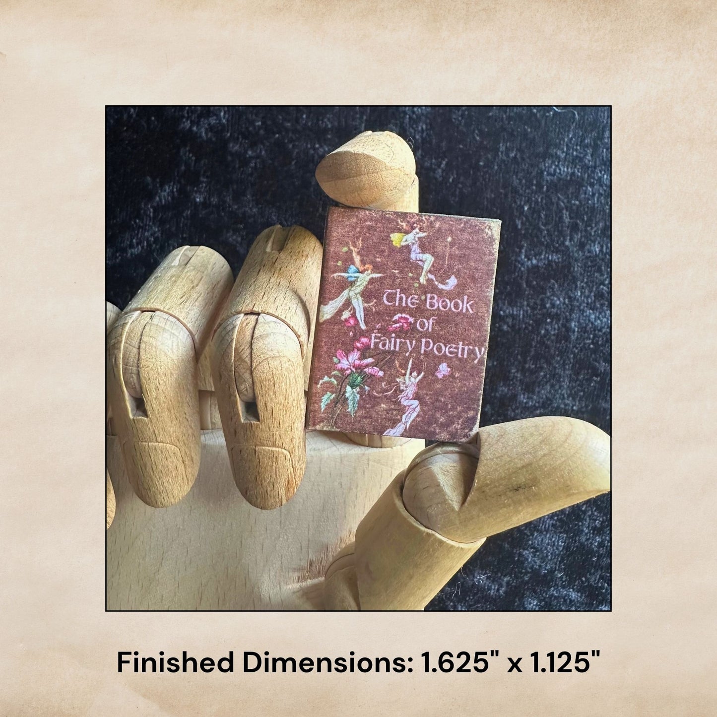Printable The Book of Fairy Poetry Miniature Book - Instant PDF Download