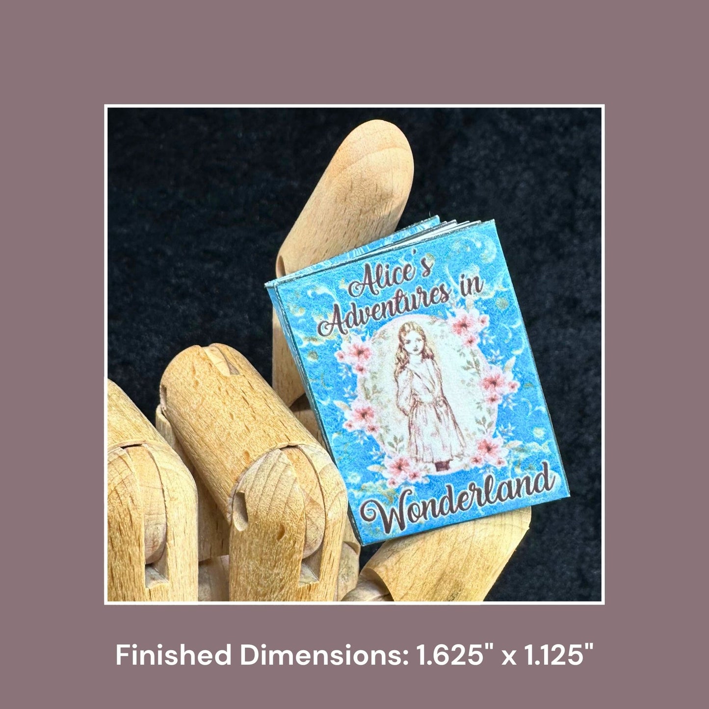 Printable Alice in Wonderland Miniature Book - Instant PDF Download
