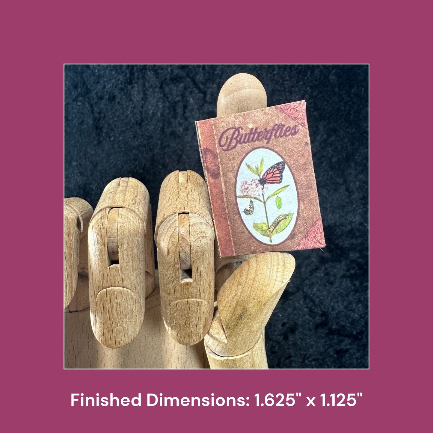 Printable Butterflies Miniature Reference Book - Instant PDF Download