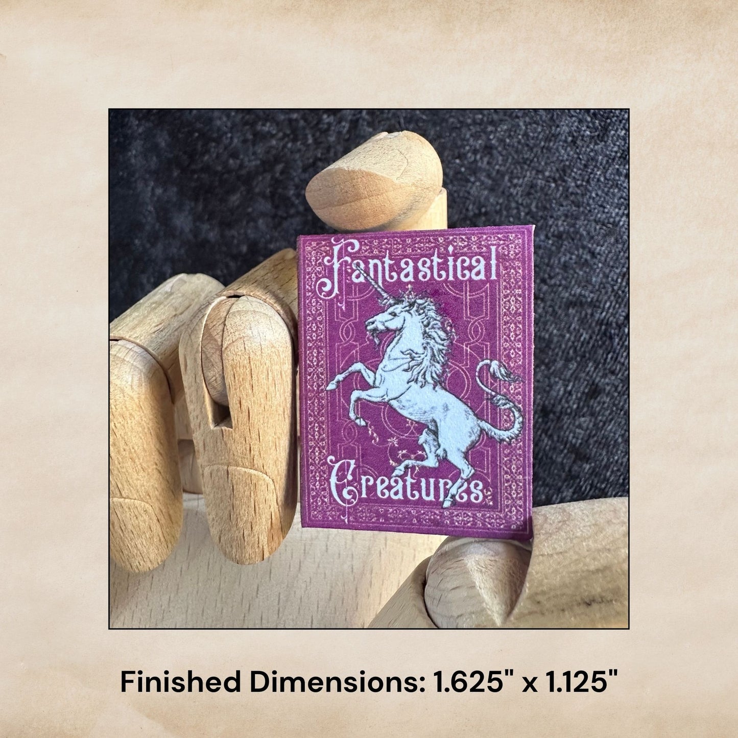 Printable Fantastical Creatures Miniature Book - Instant PDF Download