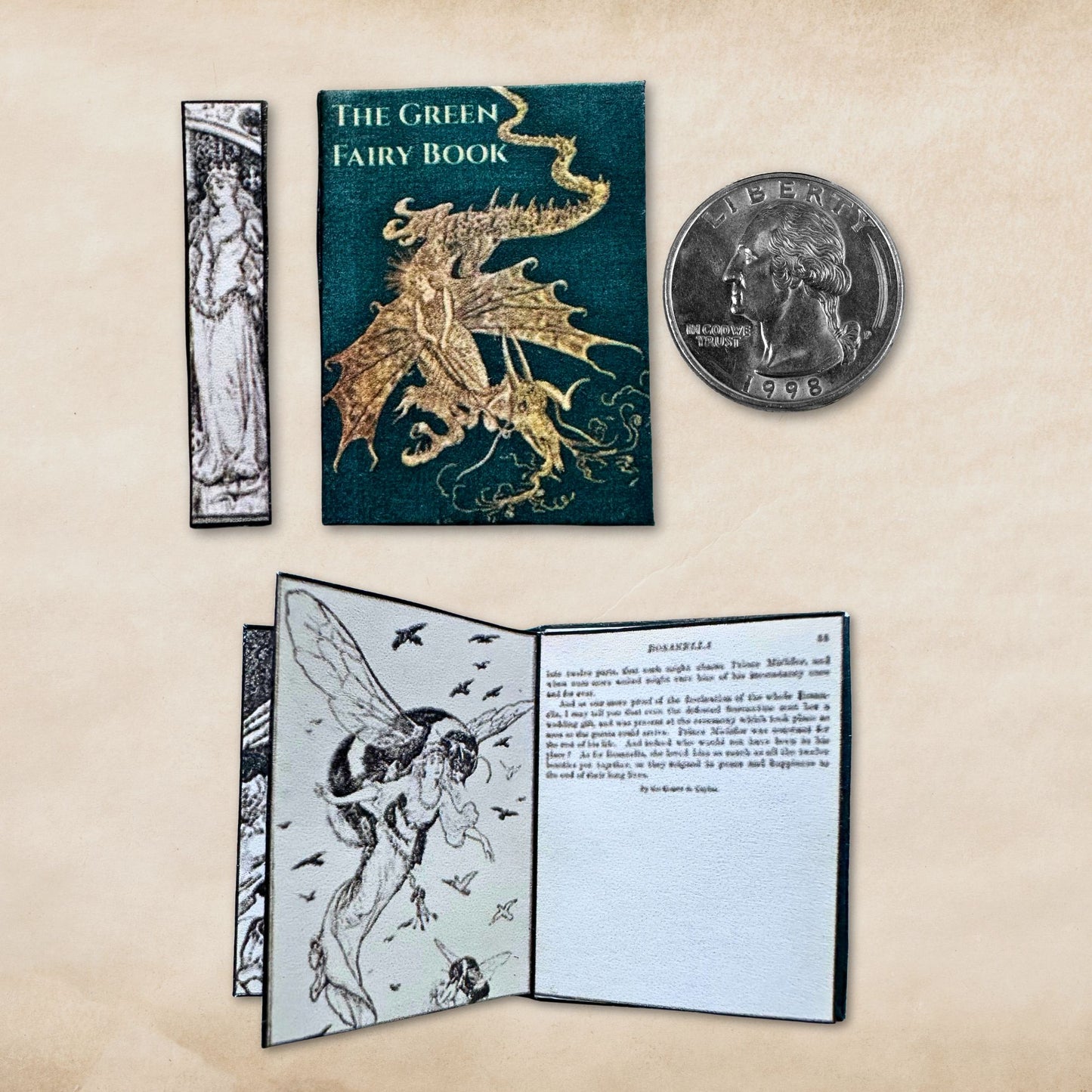 Printable The Green Fairy Book Miniature Book - Instant PDF Download