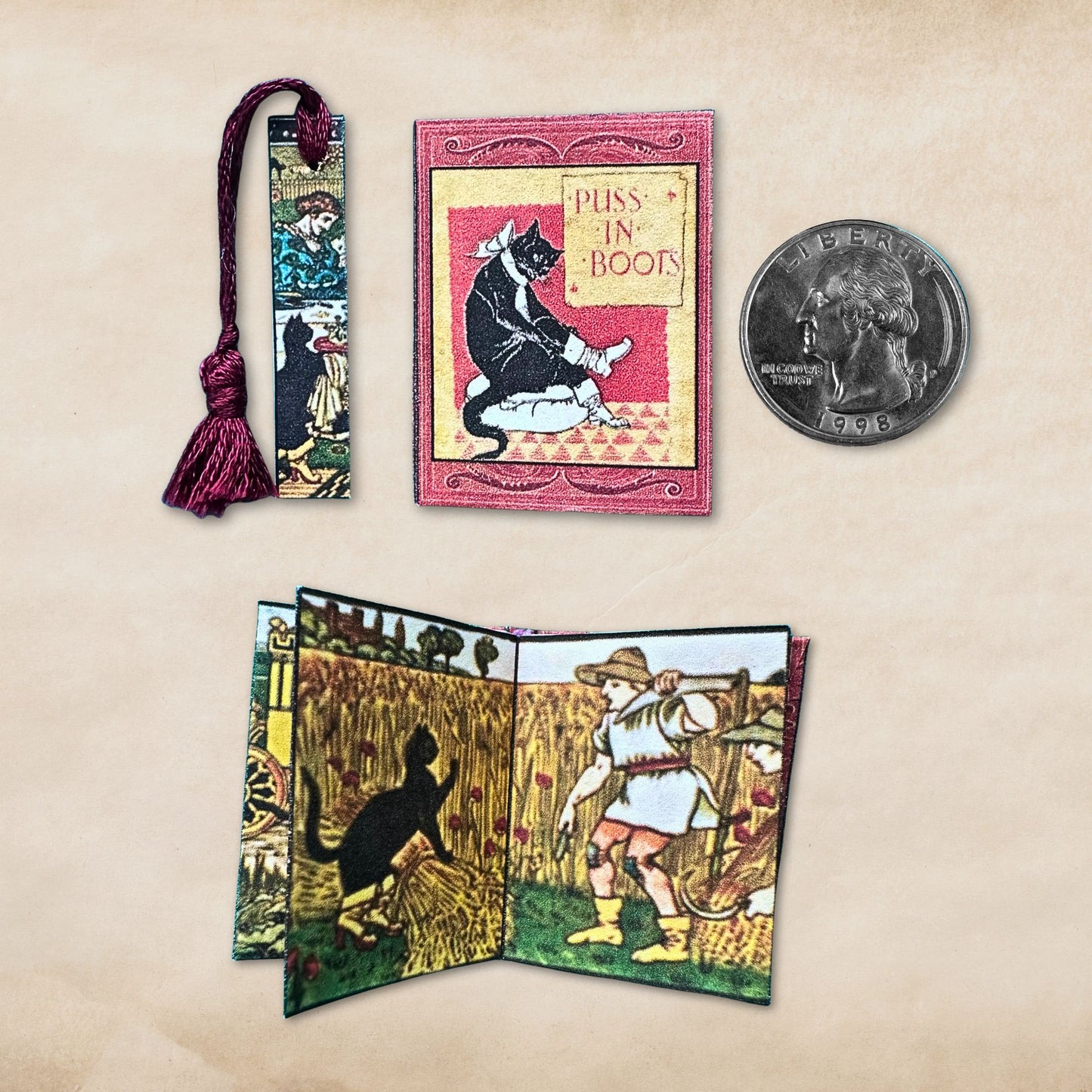 Printable Puss in Boots Miniature Book - Instant PDF Download