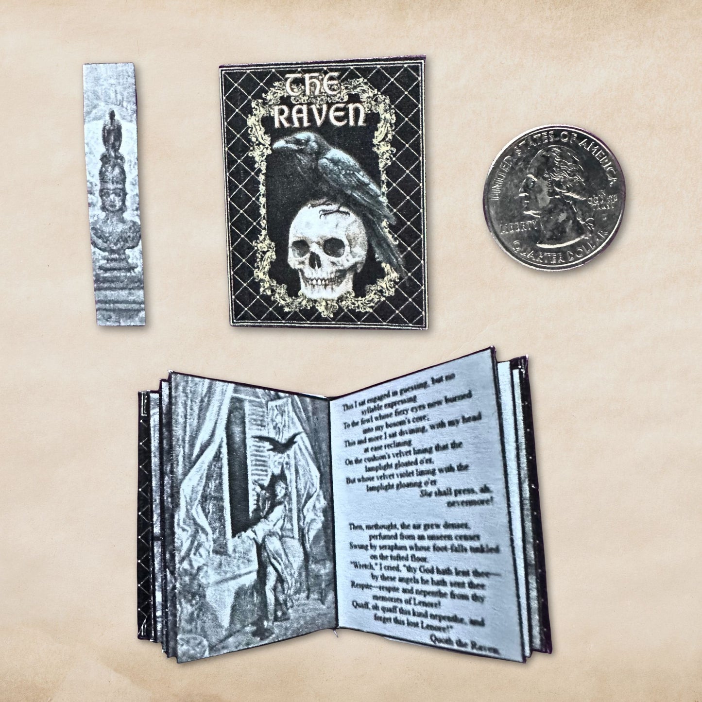 Printable The Raven Miniature Book - Gustave Dore Illustrations Instant PDF Download
