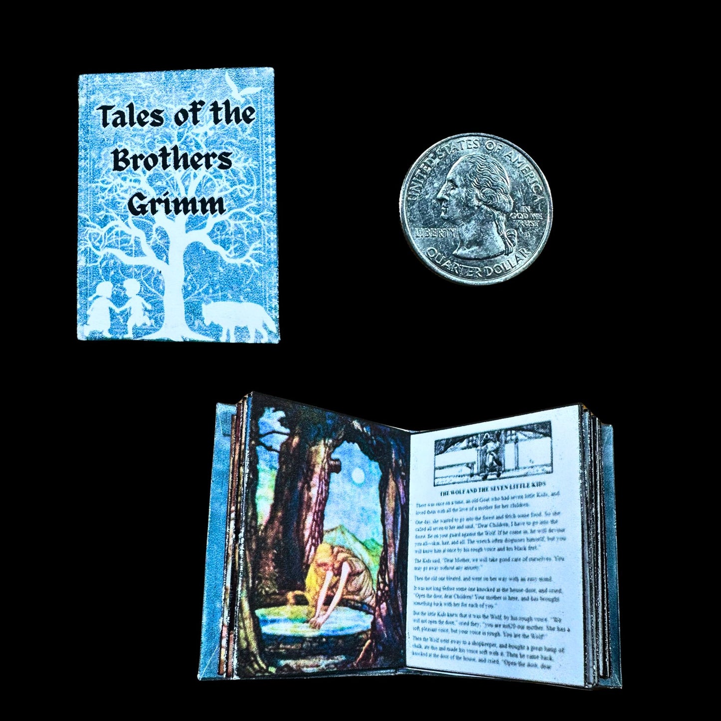 Printable Tales of the Brothers Grimm Miniature Book - Instant PDF Download