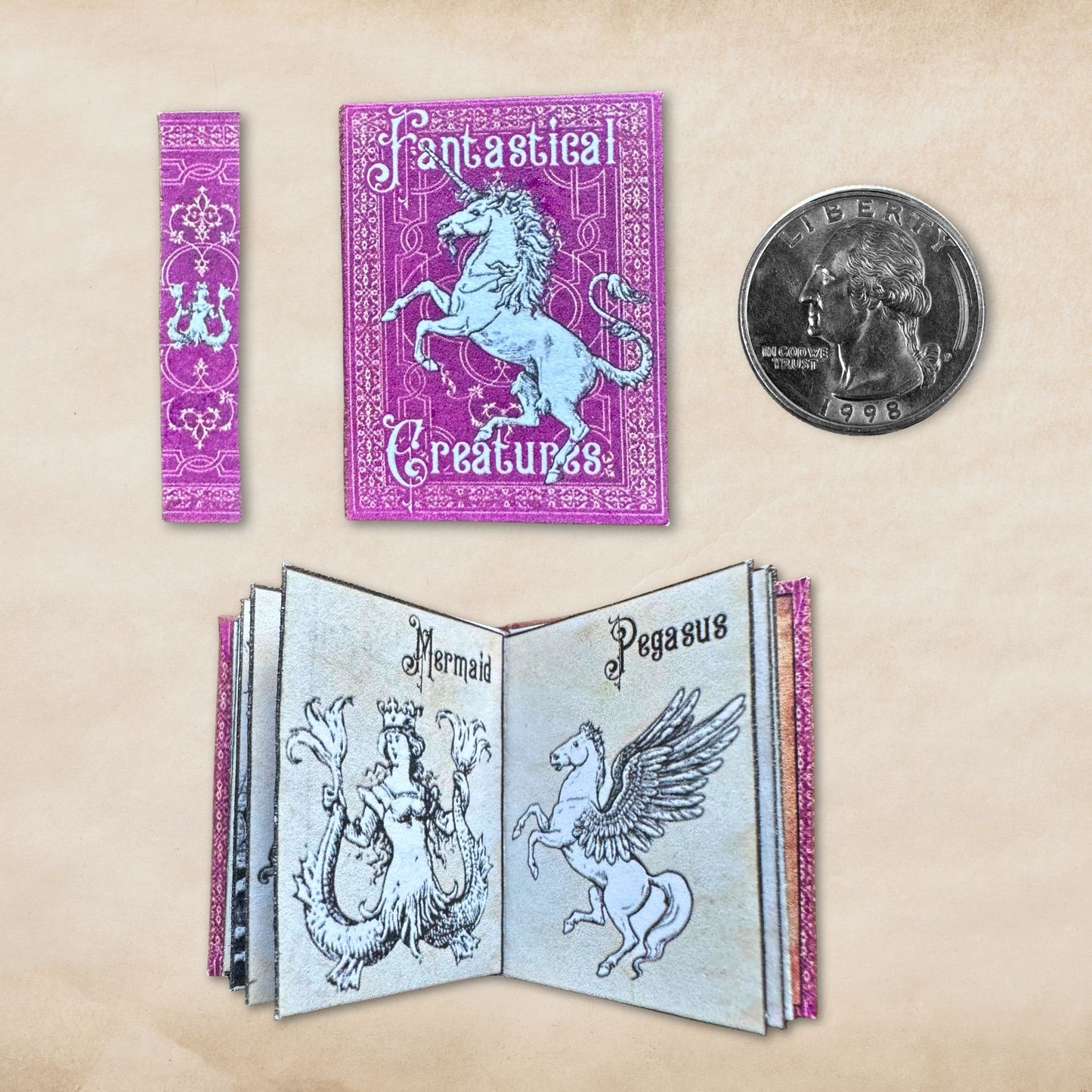 Printable Fantastical Creatures Miniature Book - Instant PDF Download