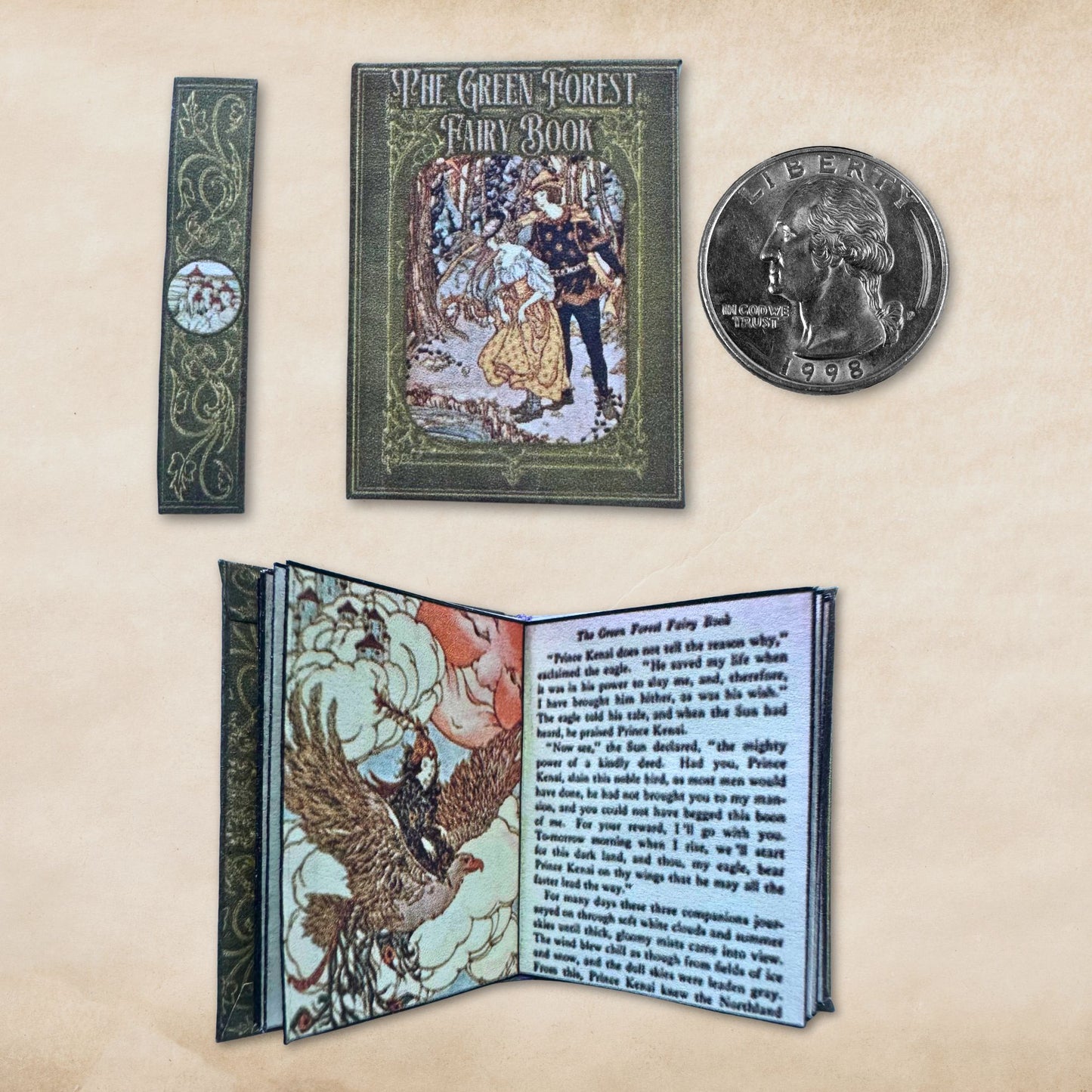 Printable The Green Forest Fairy Book Miniature Book - Instant PDF Download