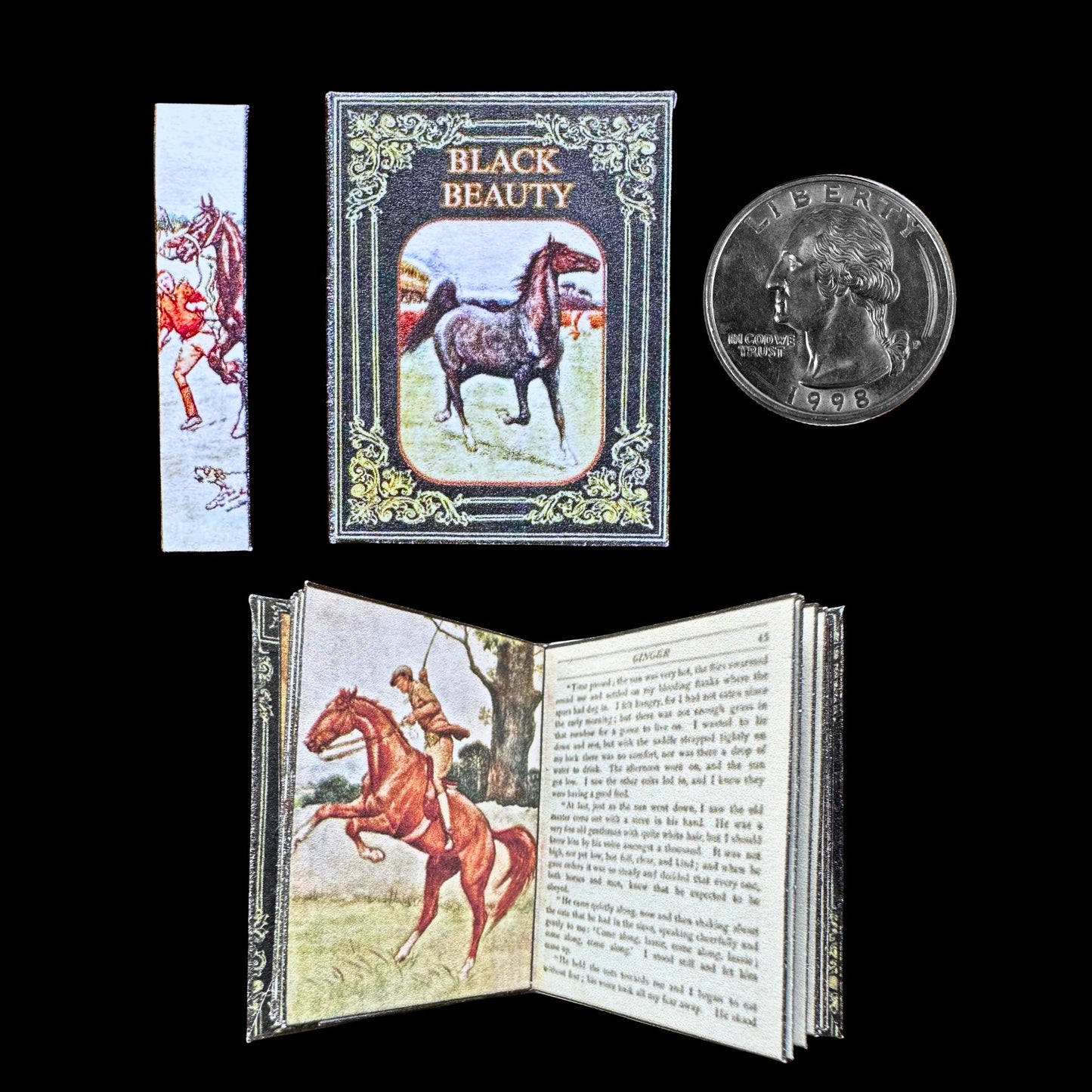 Printable Black Beauty Miniature Book - Instant PDF Download