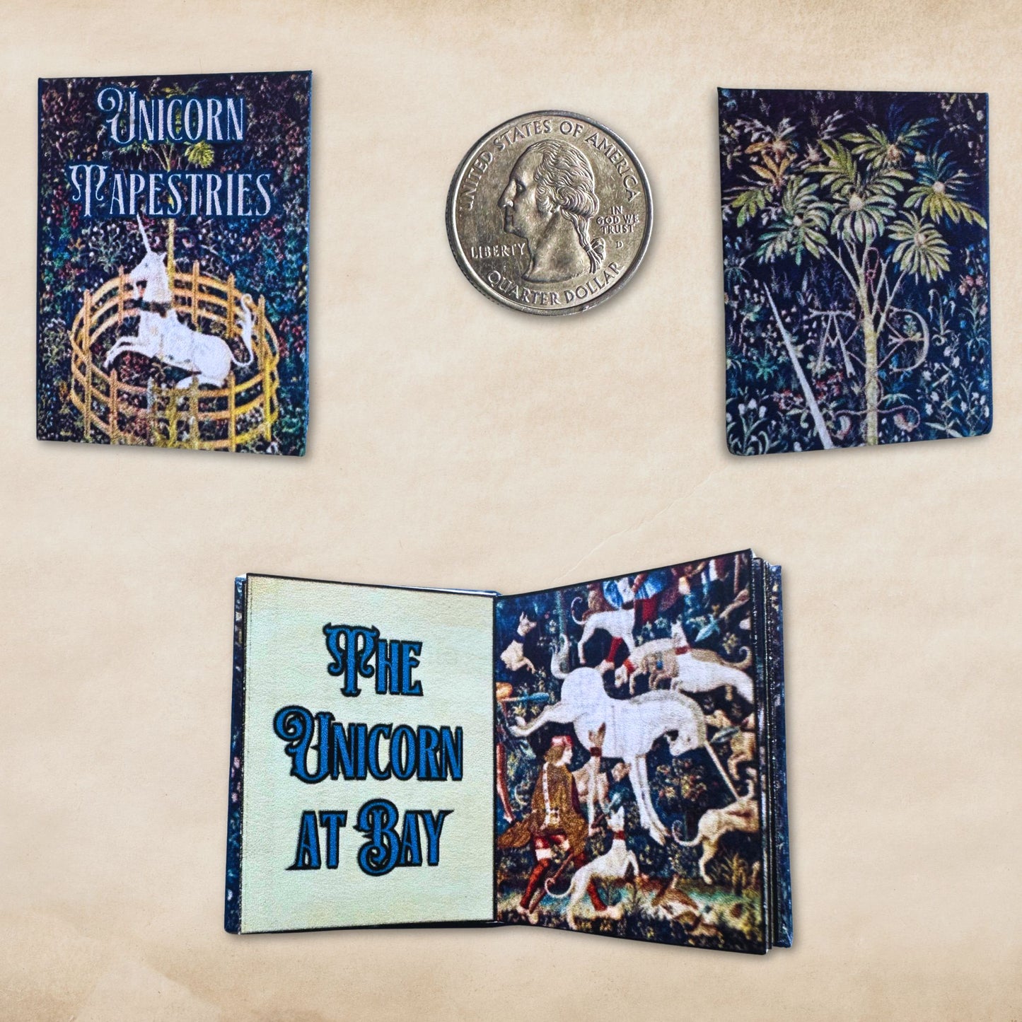 Printable Unicorn Tapestries Miniature Book - Instant PDF Download