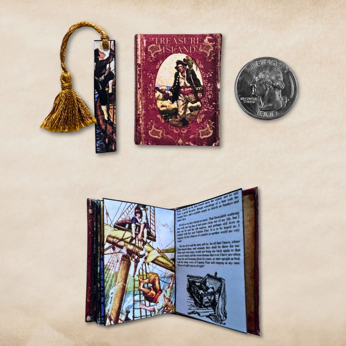 Printable Treasure Island Miniature Book - Instant PDF Download