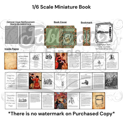 Printable Little Women Miniature Book - Instant PDF Download