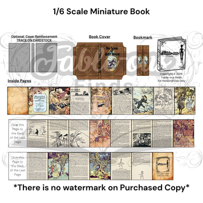 Printable The Legend of Sleepy Hollow Miniature Book - Headless Horseman Instant PDF Download