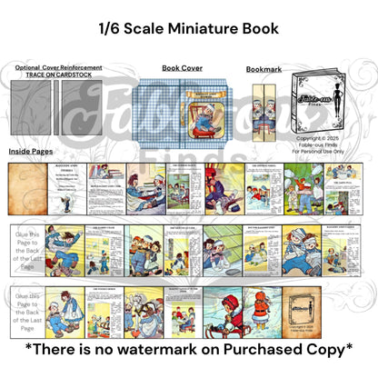 Printable Raggedy Andy Stories Miniature Book - Instant PDF Download