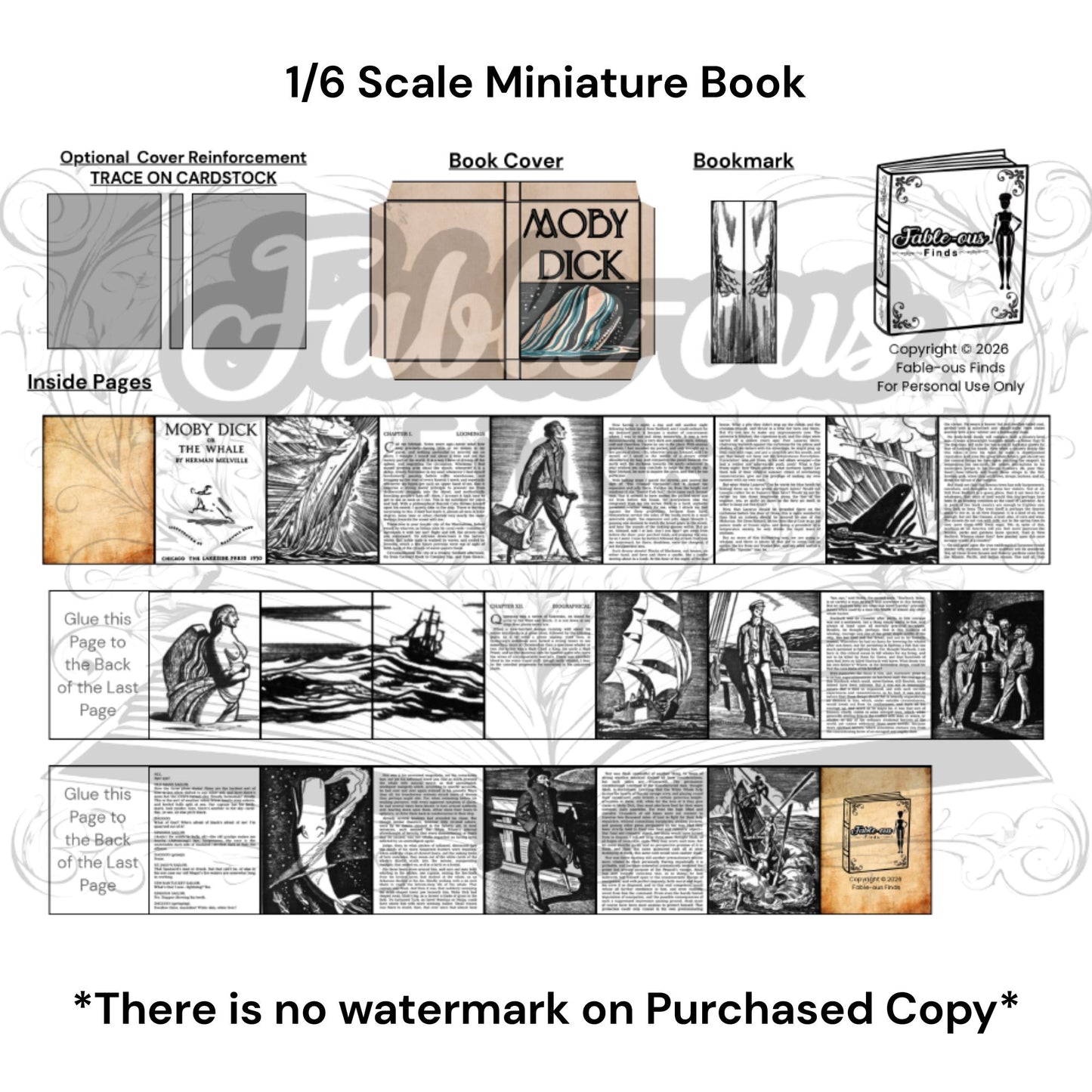 Moby Dick Miniature Book