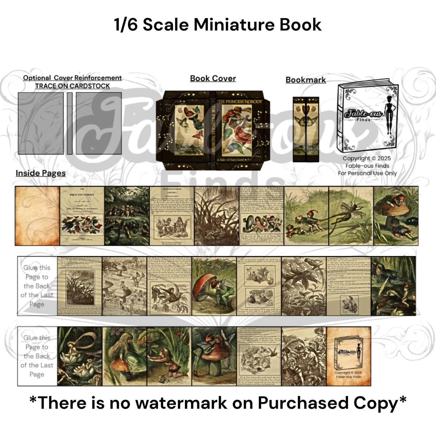 Printable Fairy Miniature Book Bundle of 3 - Instant PDF Download