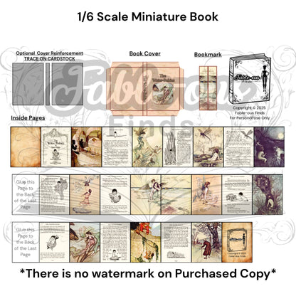 Printable The Water Babies Miniature Book - Instant PDF Download