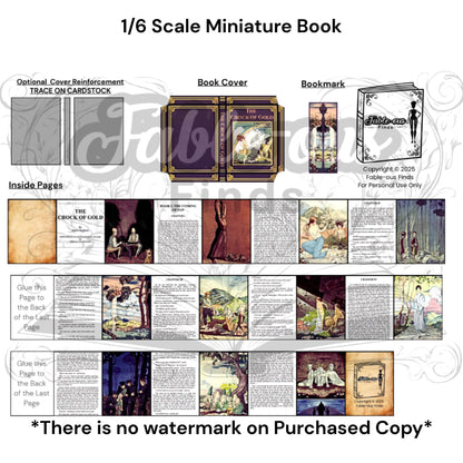 Printable The Crock of Gold Miniature Book - Instant PDF Download