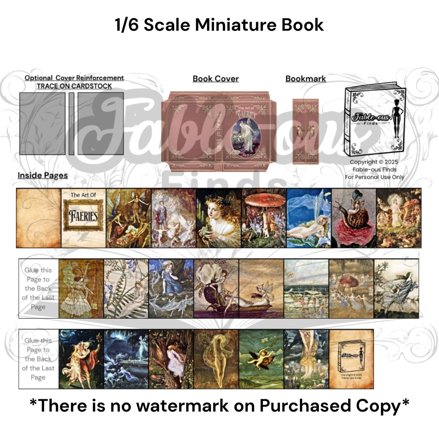 Printable The Art of Faeries Miniature Book of Fairy Art - Instant PDF Download