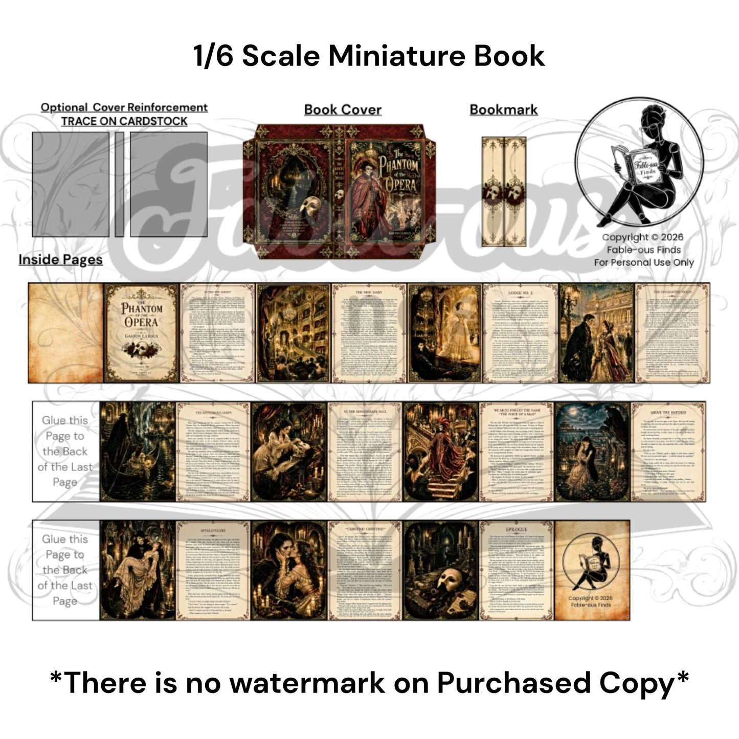 The Phantom of the Opera Miniature Book