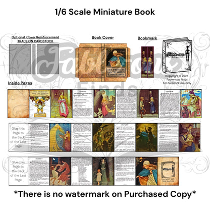 Printable The Princess and the Goblin Miniature Book - Instant PDF Download