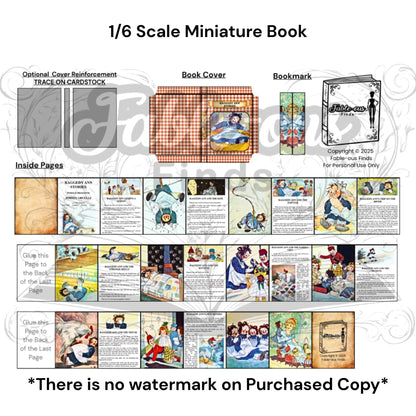 Printable Raggedy Ann Stories Miniature Book - Instant PDF Download