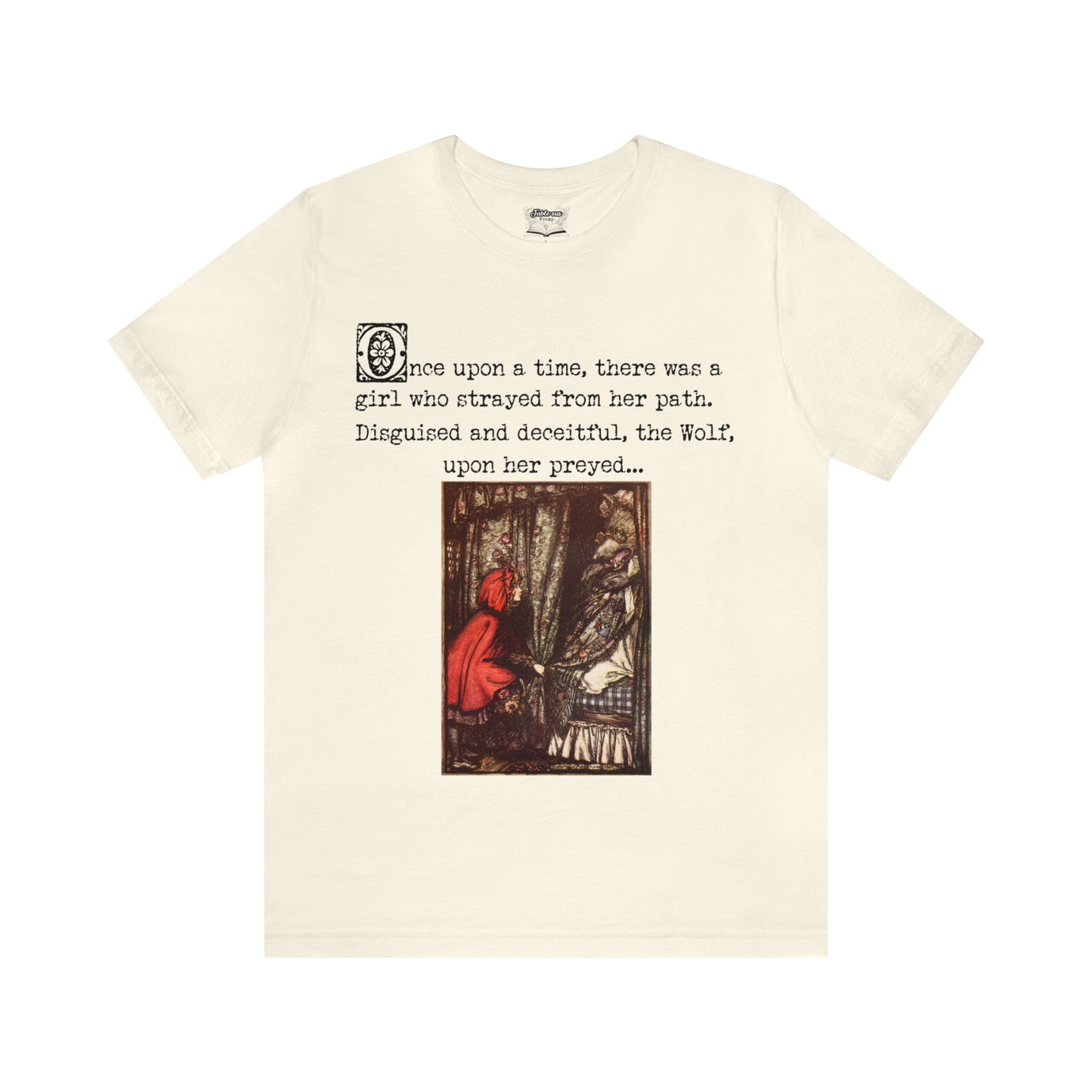 She Conquered It - Red Riding Hood Classic Fairytale Vintage Illustration Unisex Short Sleeve Shirt