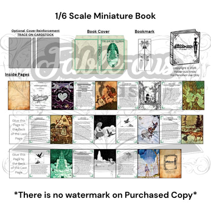Printable The Snow Queen Miniature Book - Papercraft
