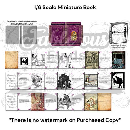 Printable The Sleeping Beauty Miniature Book - Instant PDF Download