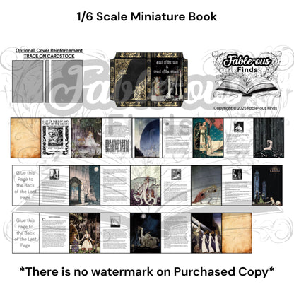 Printable East of the Sun and West of the Moon Miniature Book - Instant PDF Download