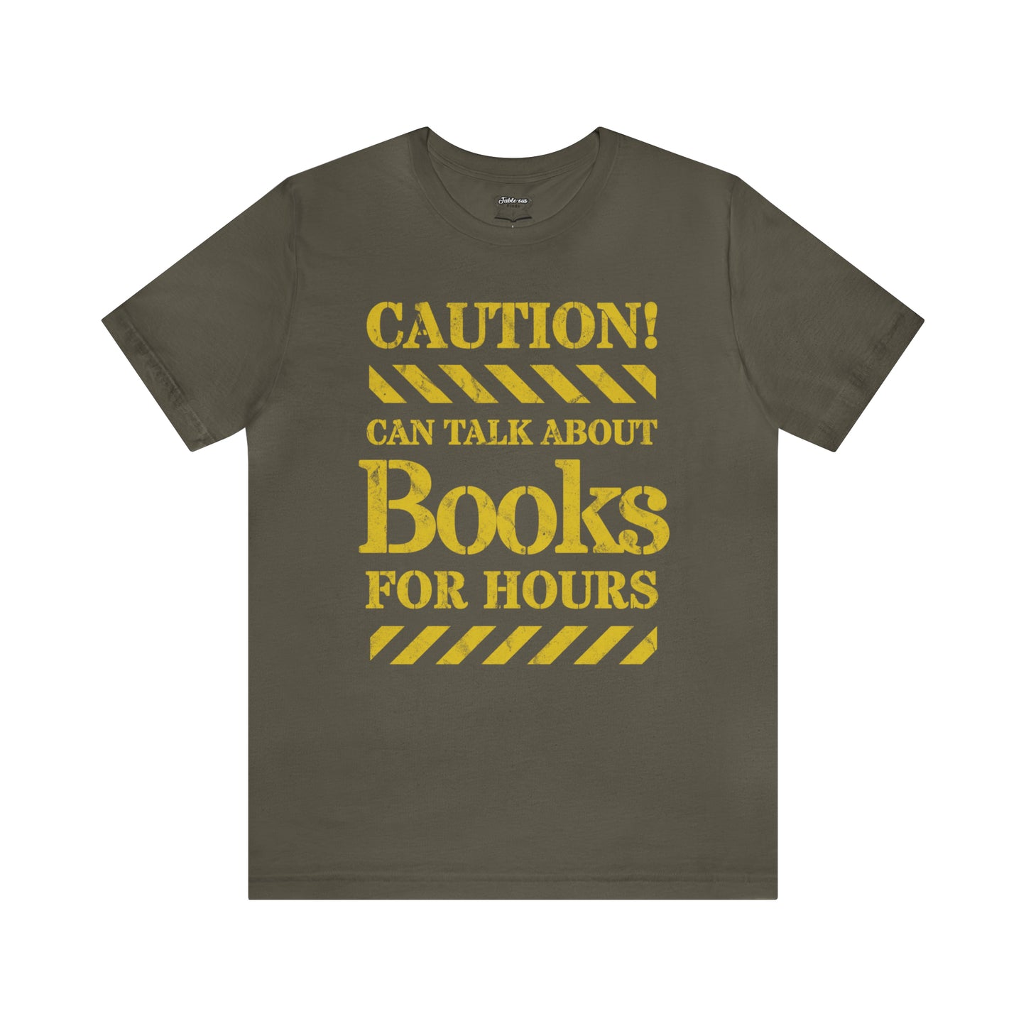 Caution! Can Talk About Books For Hours Unisex Short Sleeve T-shirt