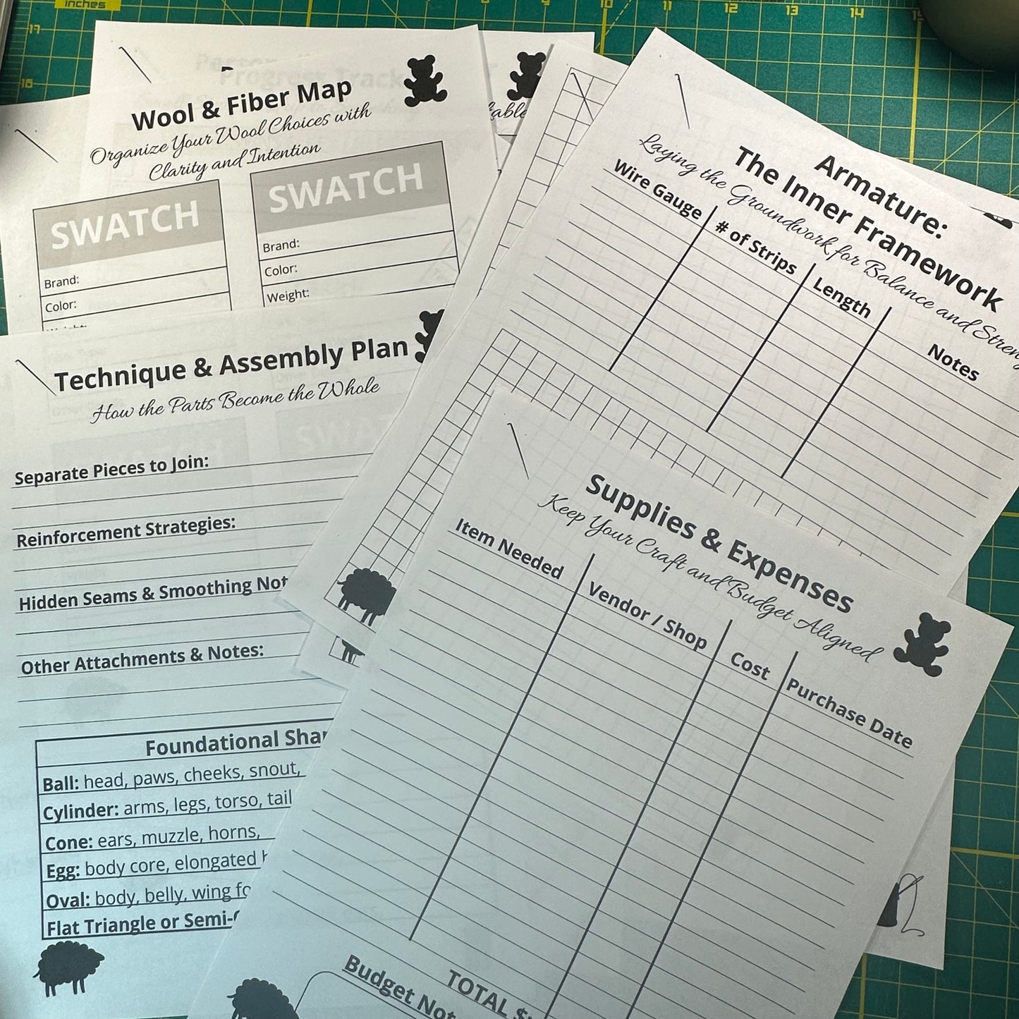 The Needle Felter's Log: A Creative Planning Journal for Wool Sculptors and Fiber Storytellers - Instant PDF Download